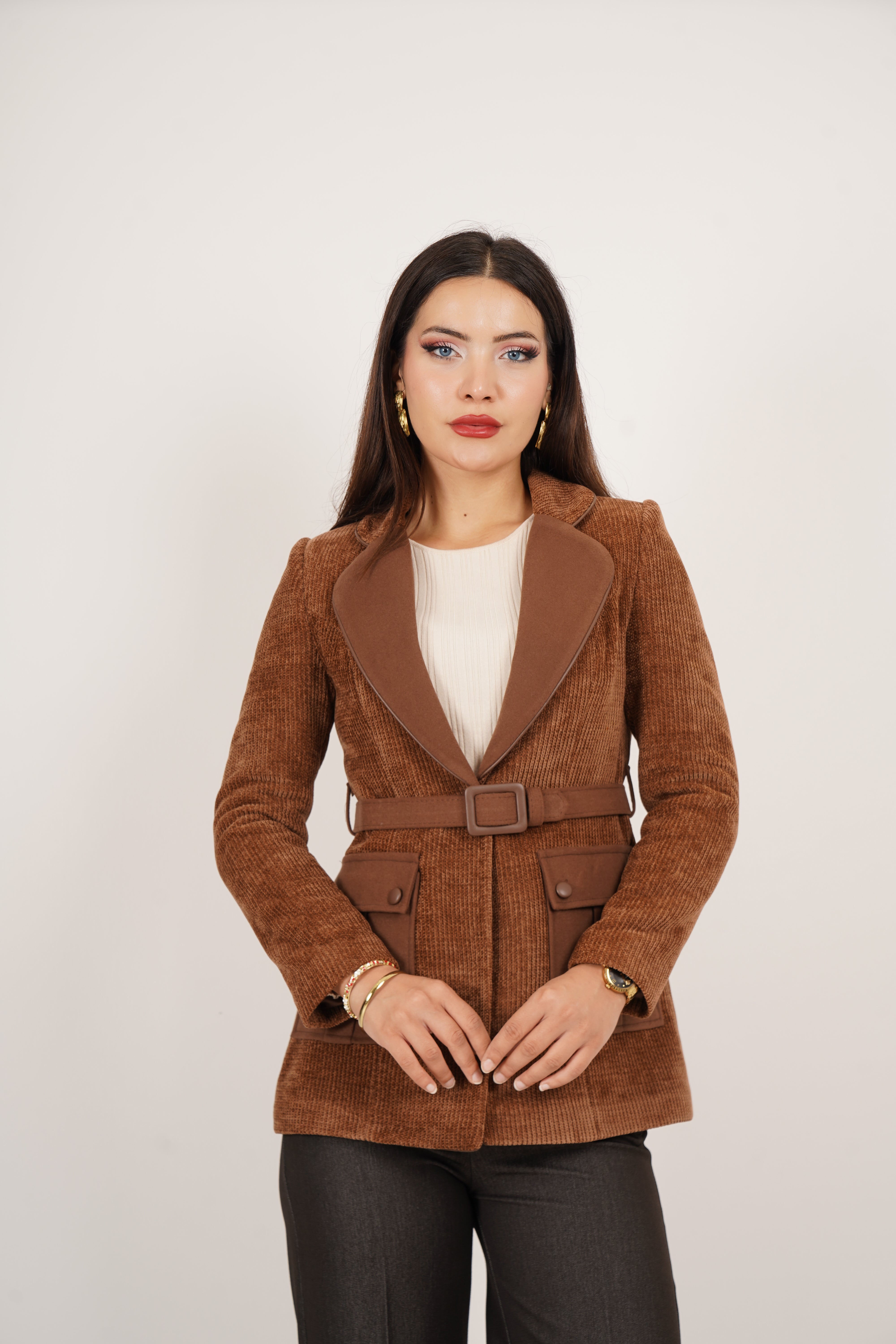 Fitilli Kadife Ceket