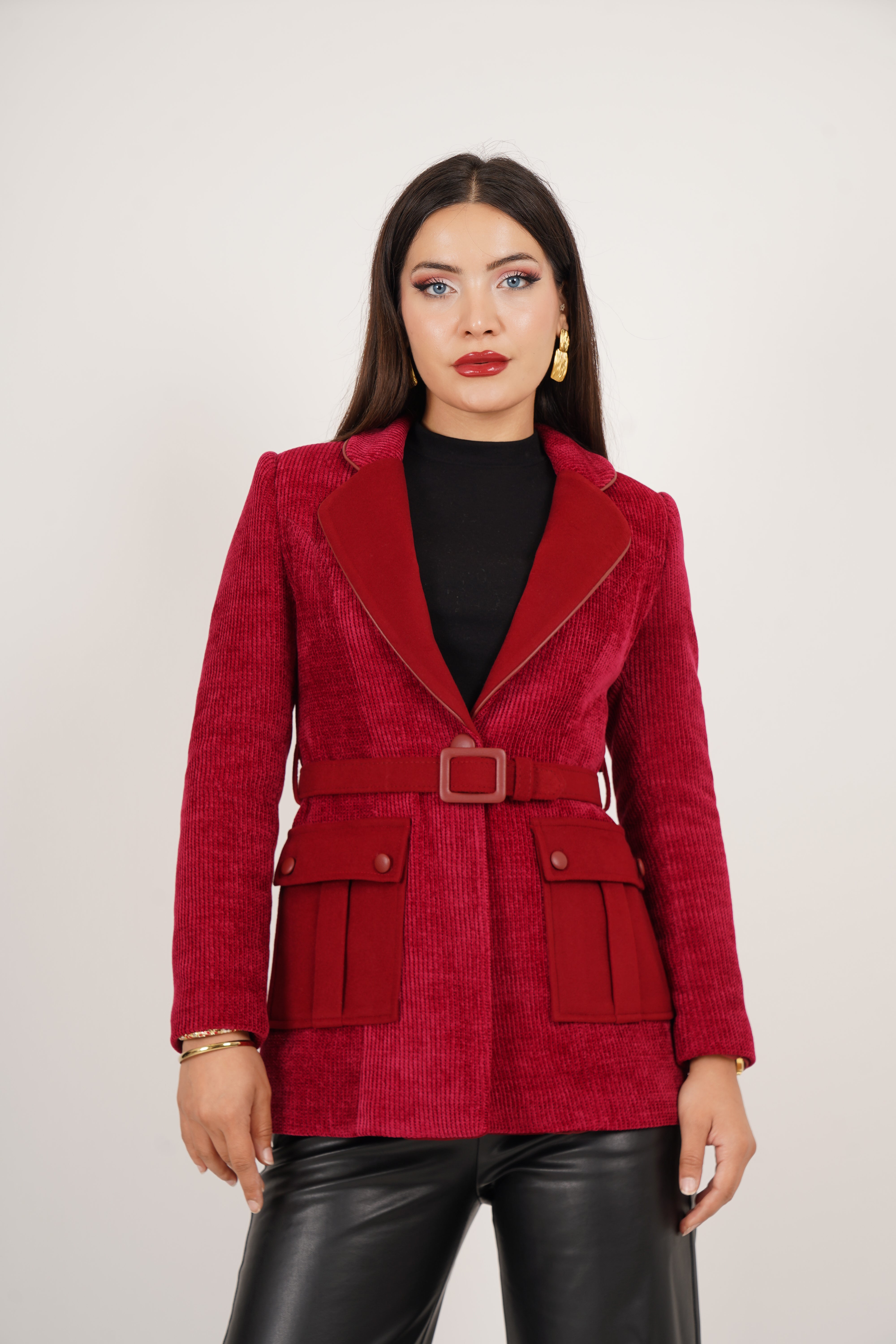 Fitilli Kadife Ceket