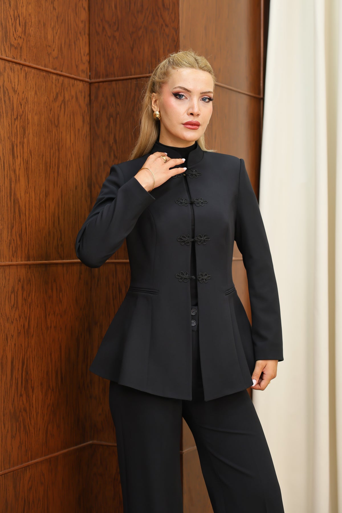 Frog Kapama Beli Bağcıklı Ceket ve Pantolon Takım - 7862