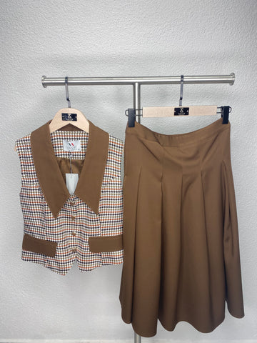 Ekose Yelekli Takım-8562-V