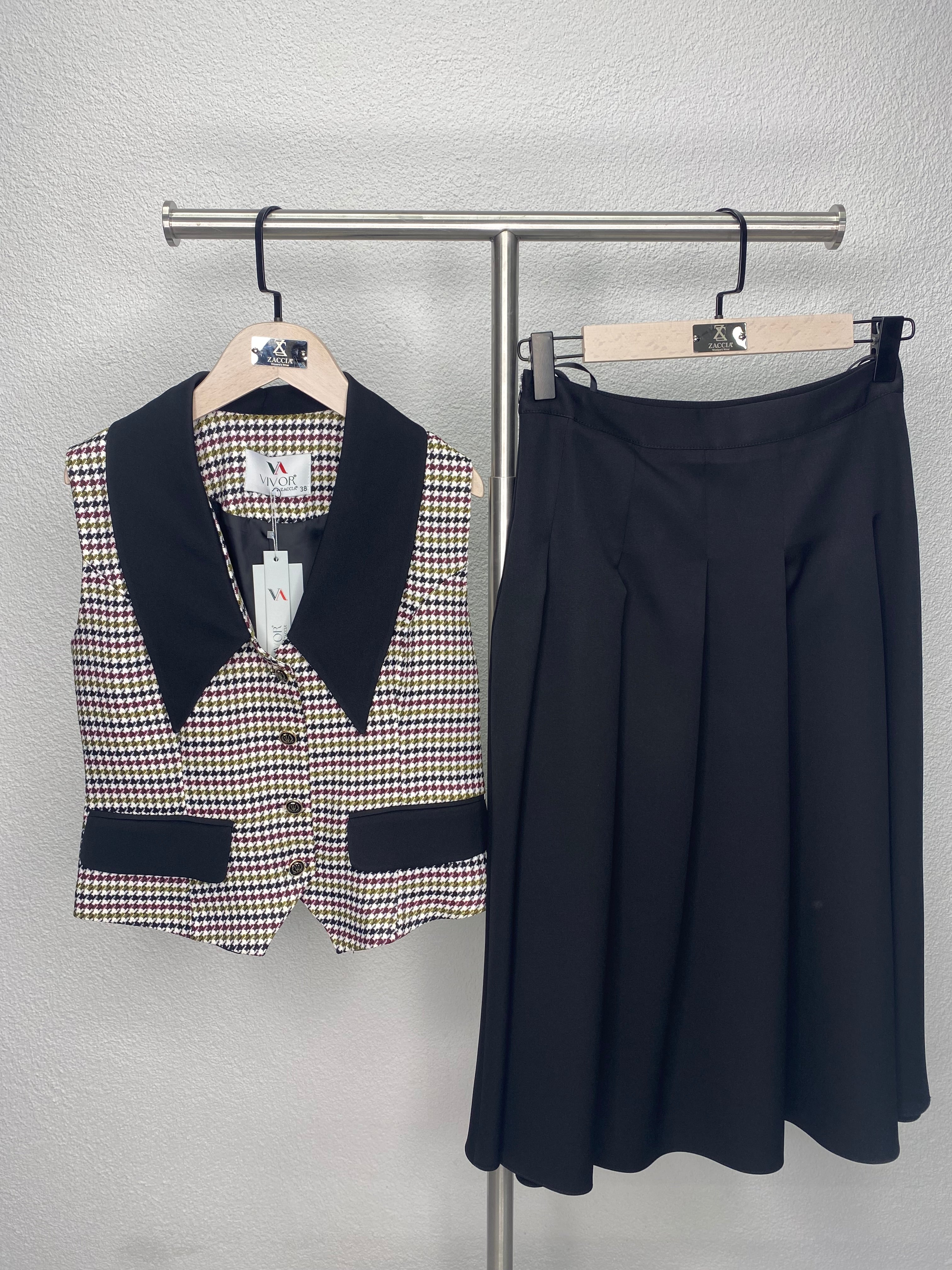 Ekose Yelekli Takım-8562-V