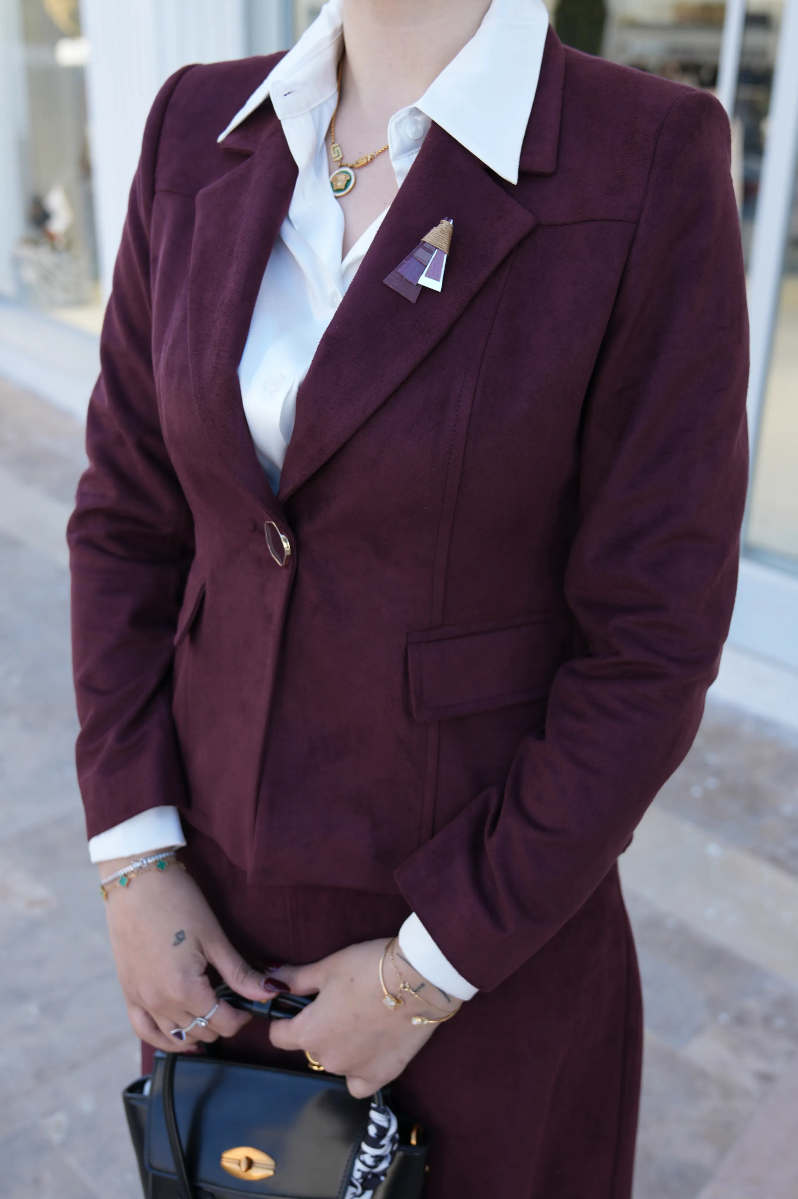 Midi Etekli Süet Takım