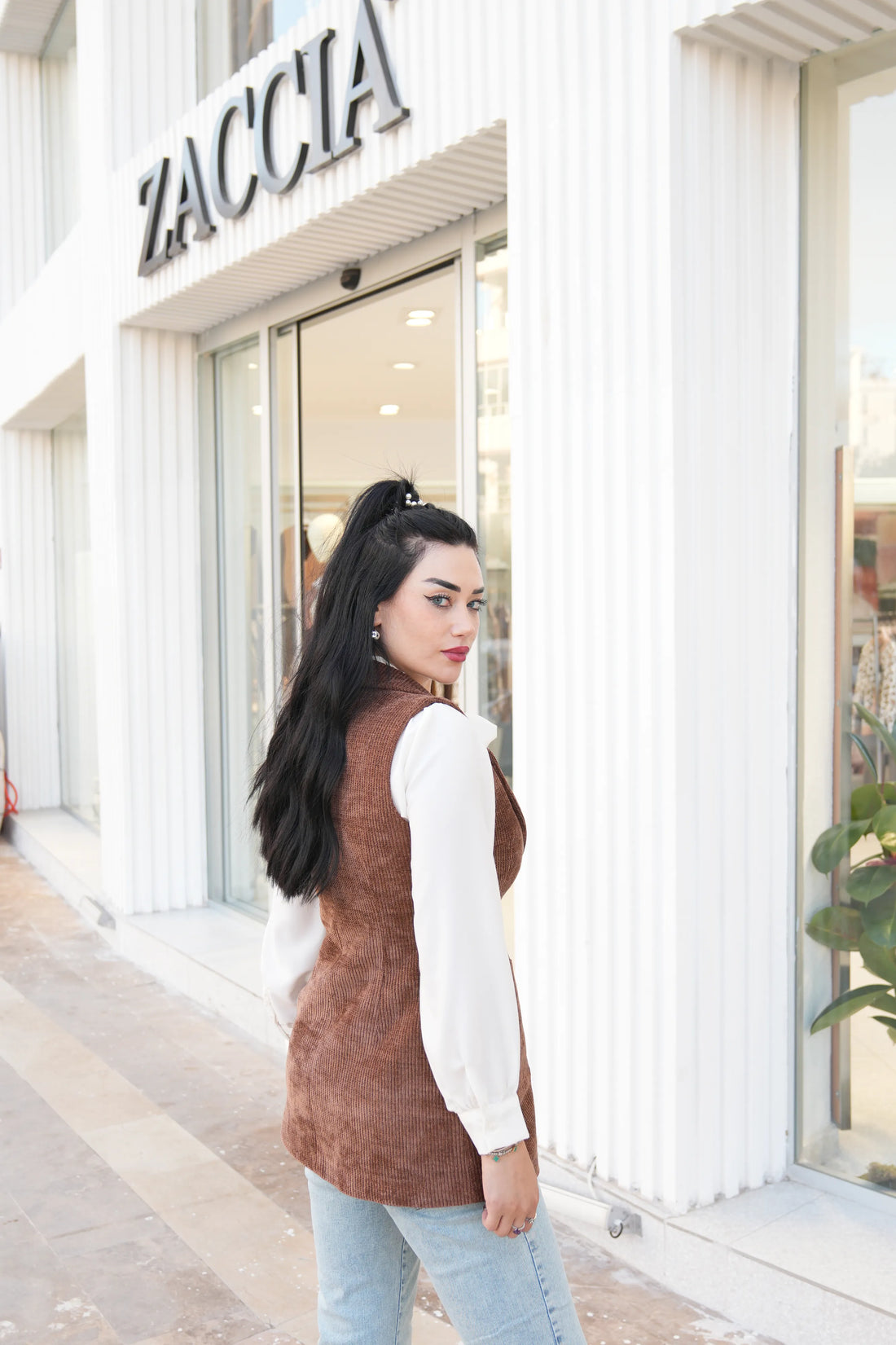 Fitilli Kadife Yelek