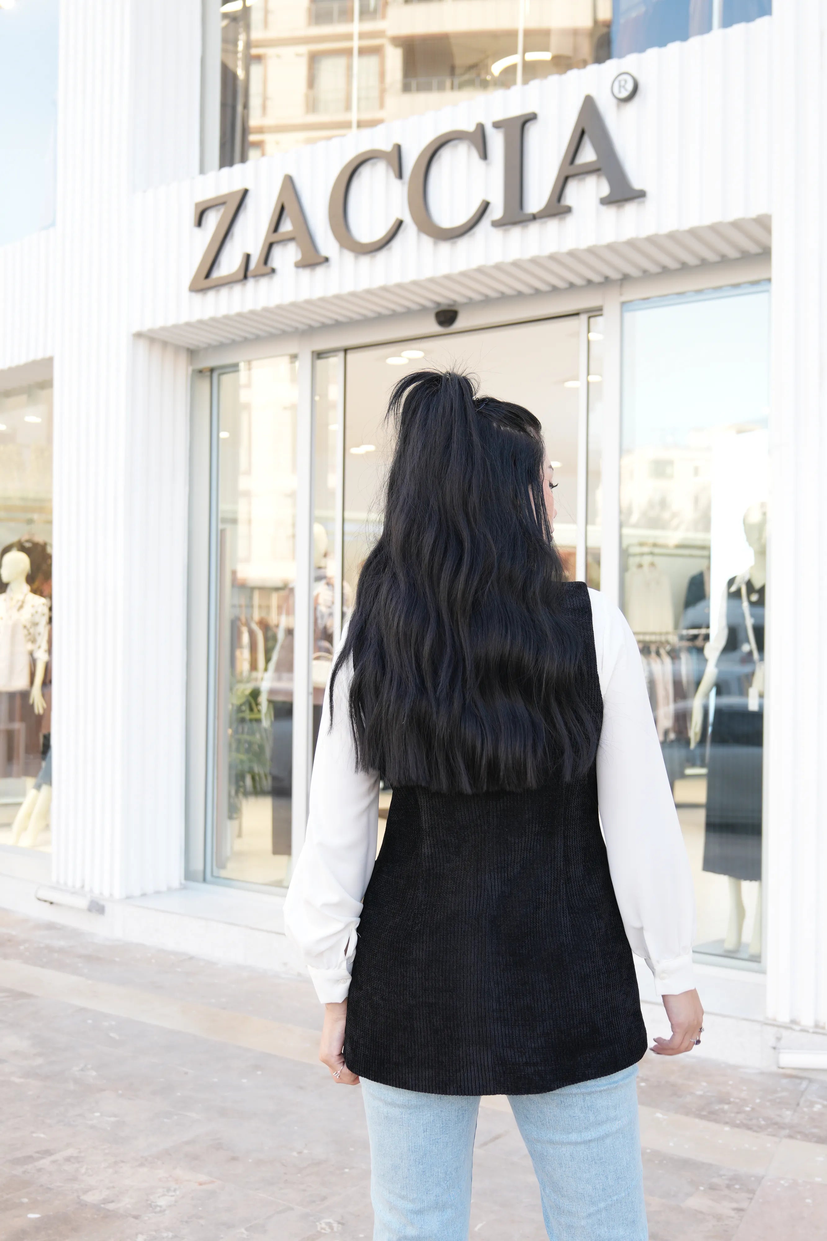 Fitilli Kadife Yelek