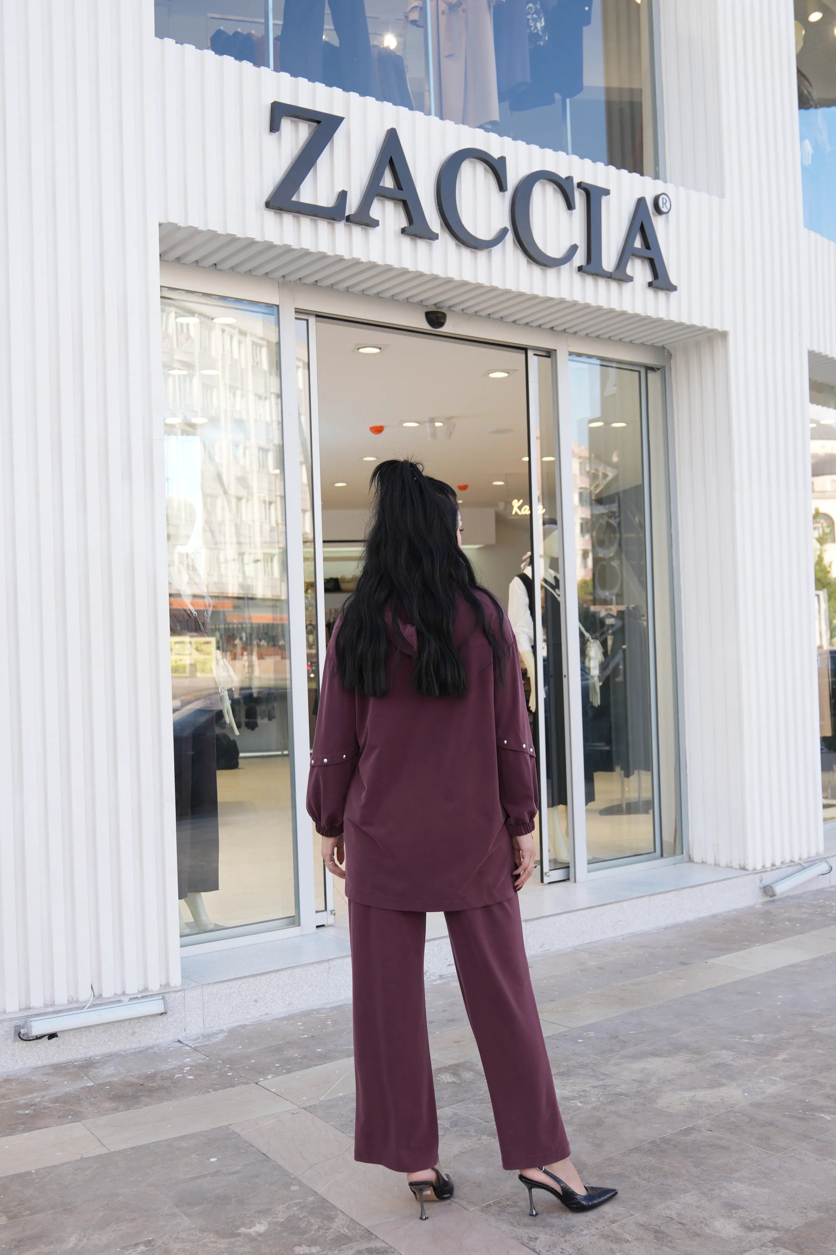 Kapşonlu Pike Kumaş İkili Takım