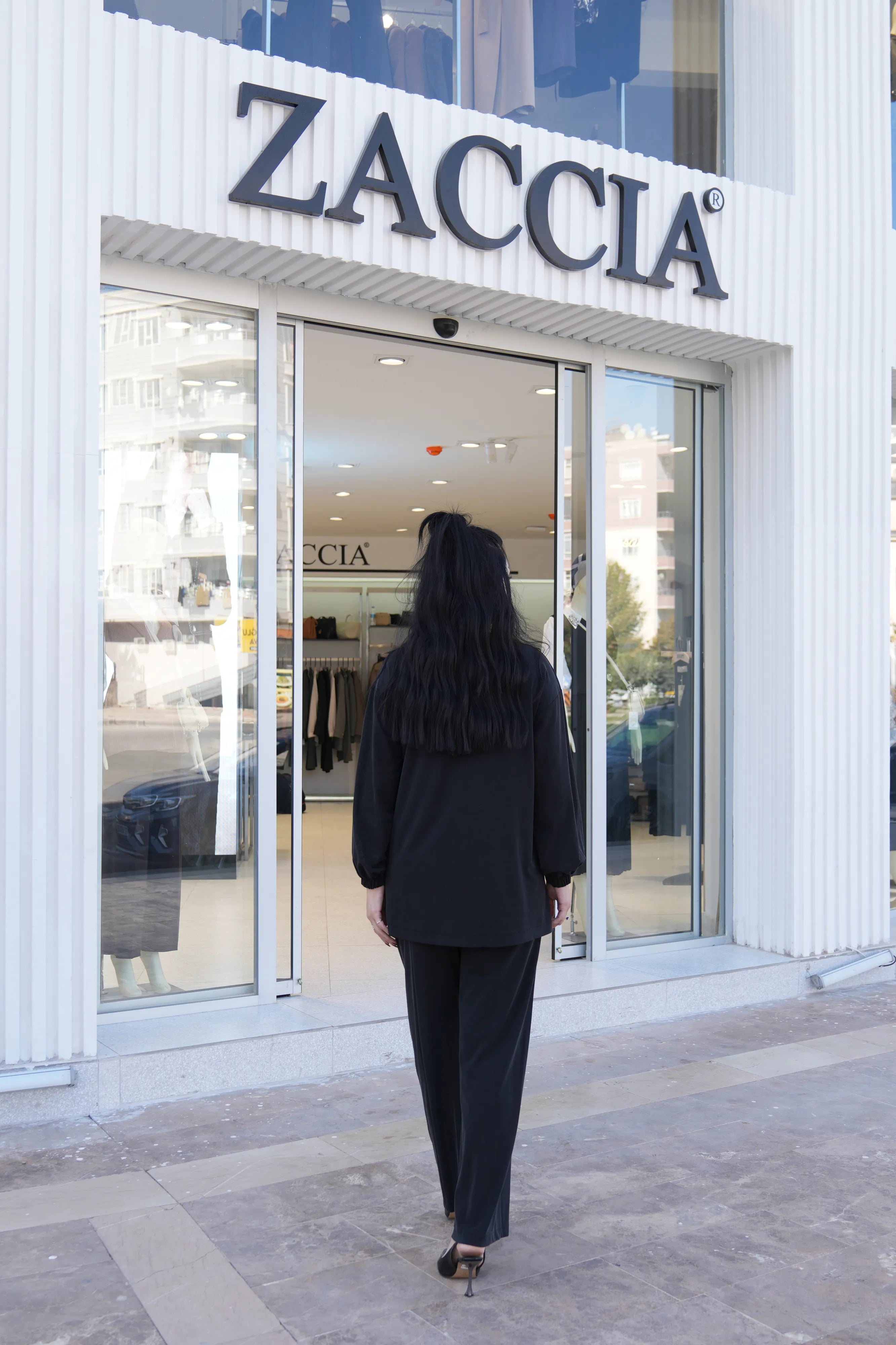 Fermuar Detaylı Pike Kumaş İkili Takım