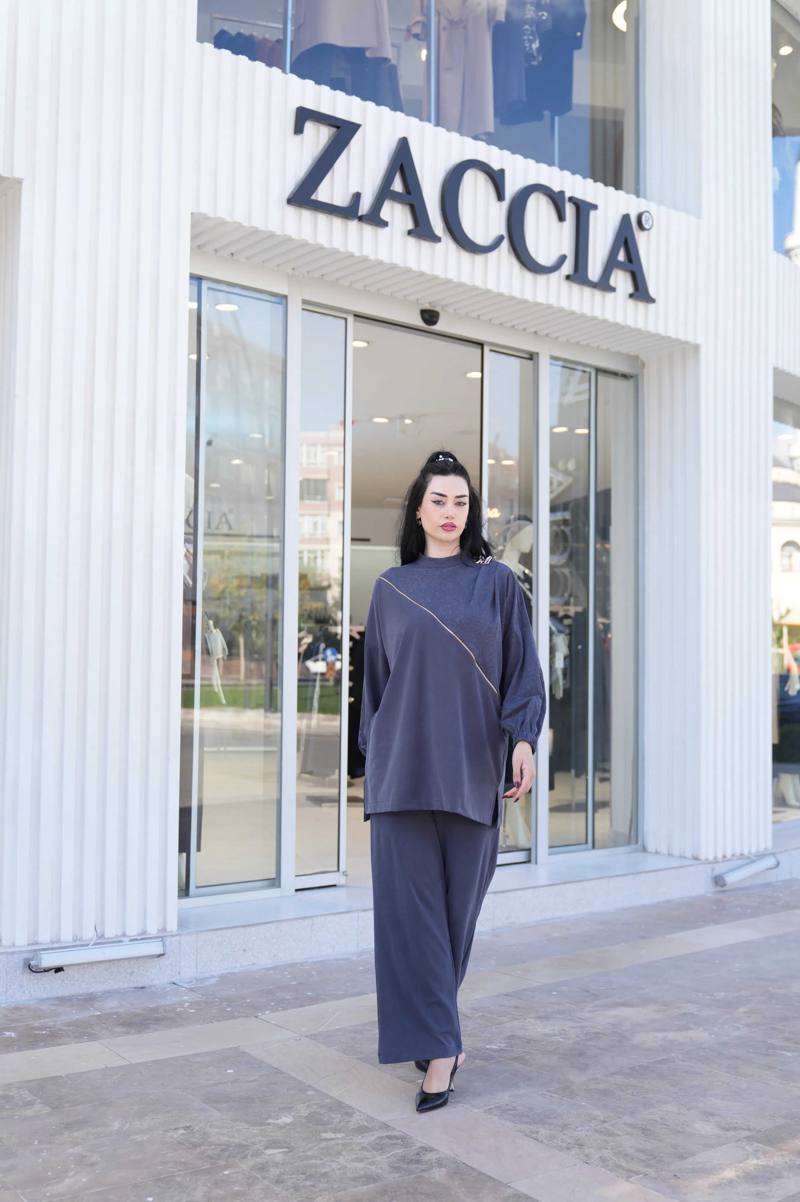 Fiyonk Ve Fermuar Detaylı İkili Takım