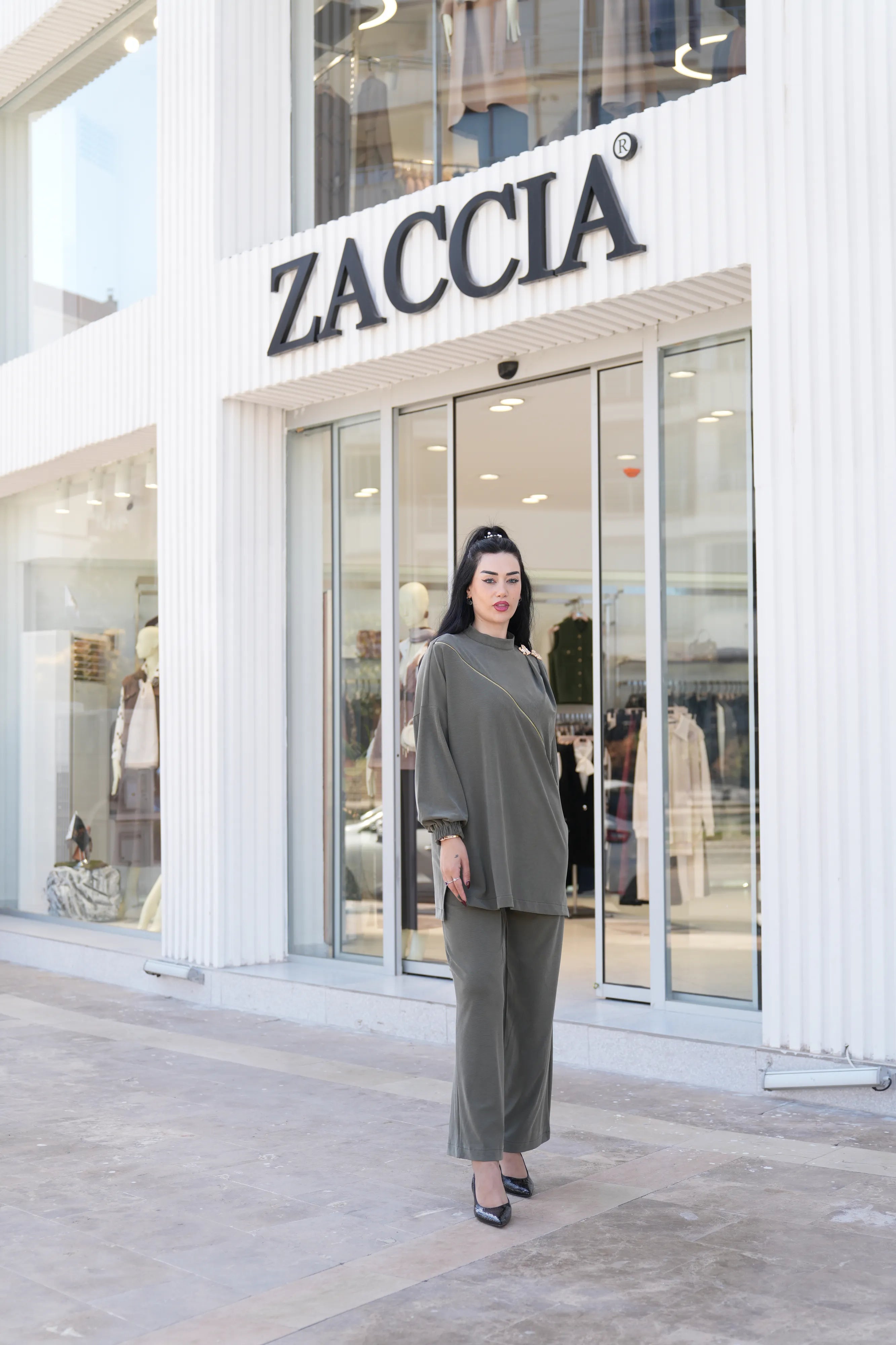 Fiyonk Ve Fermuar Detaylı İkili Takım