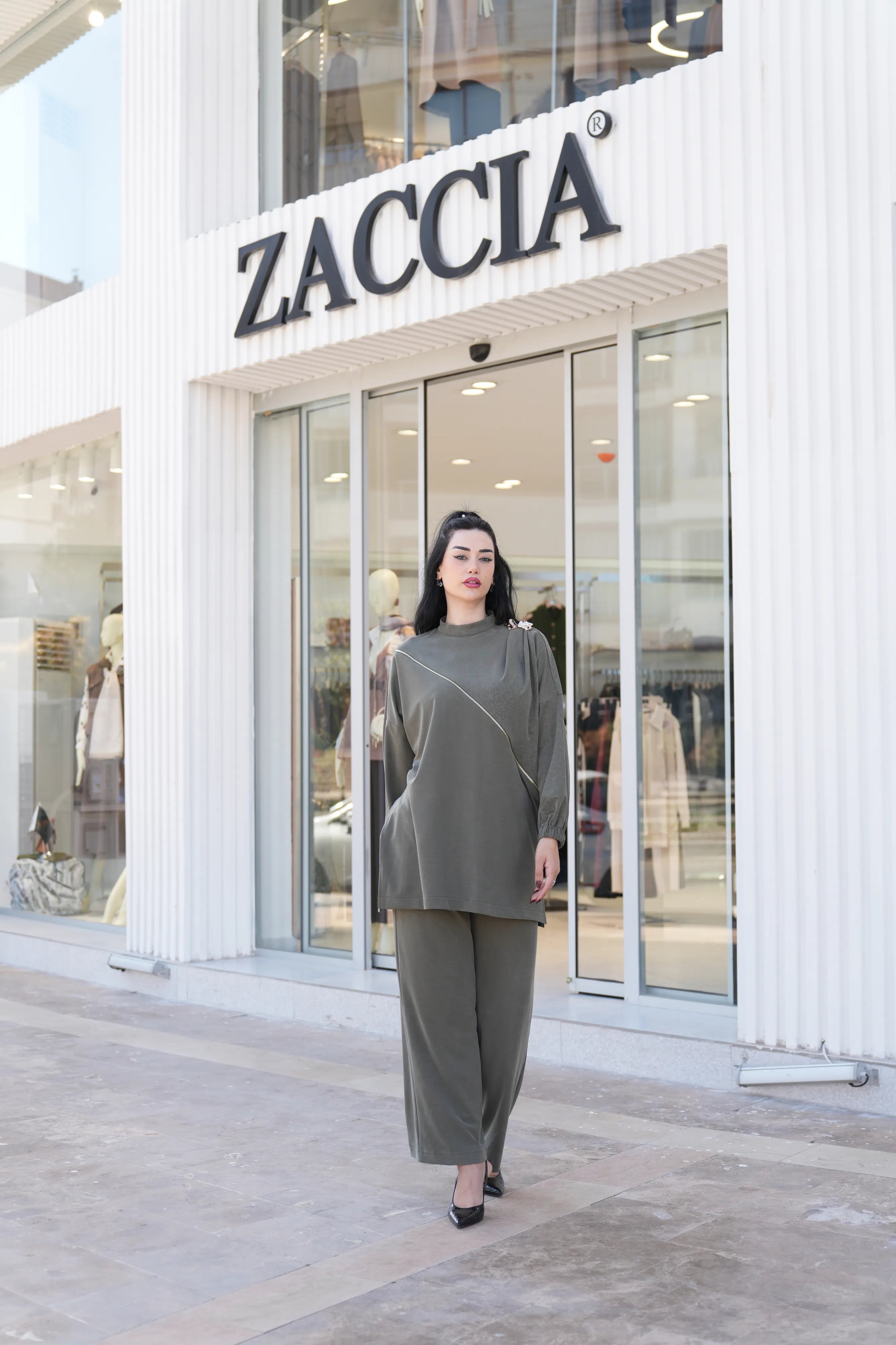 Fiyonk Ve Fermuar Detaylı İkili Takım